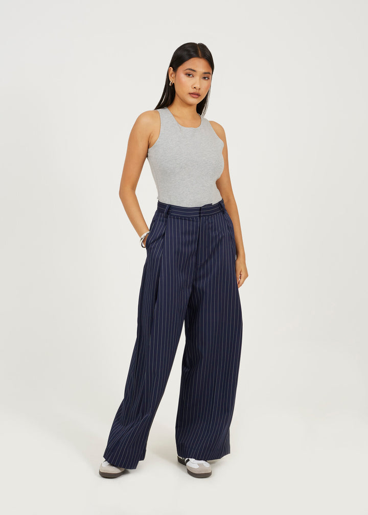 BASIC CREW NECK BODYSUIT, GREY