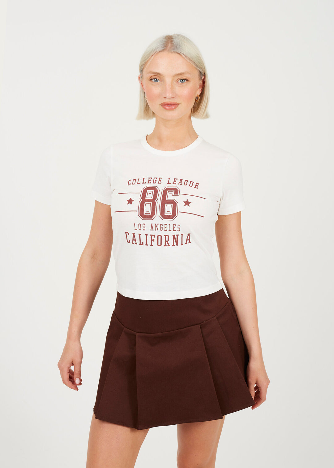 'COLLEGE LEAGUE 86 LOS ANGELES' PRINTED T-SHIRT