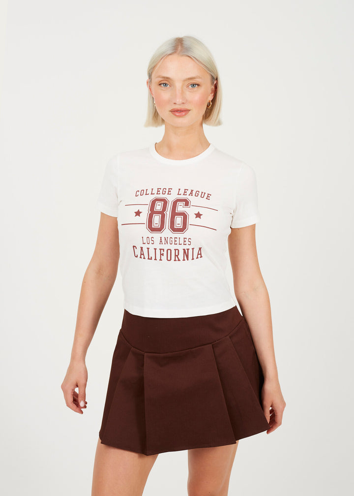 'COLLEGE LEAGUE 86 LOS ANGELES' PRINTED T-SHIRT
