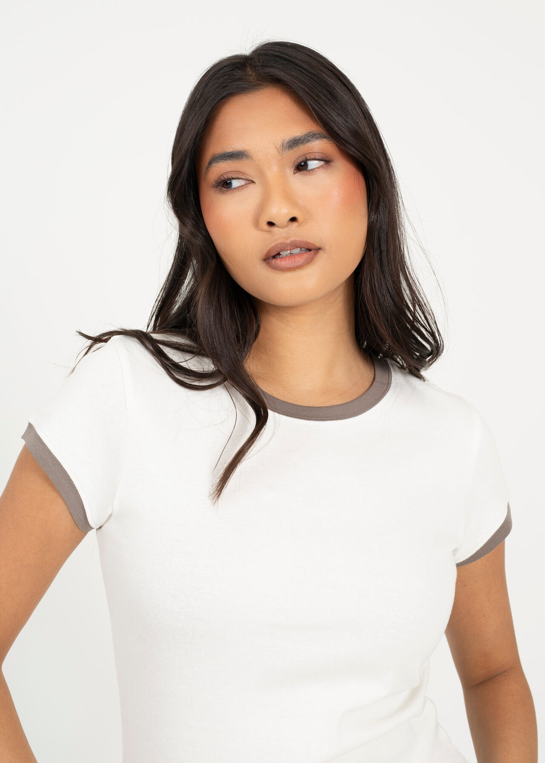 CONTRAST EDGE JERSEY T-SHIRT