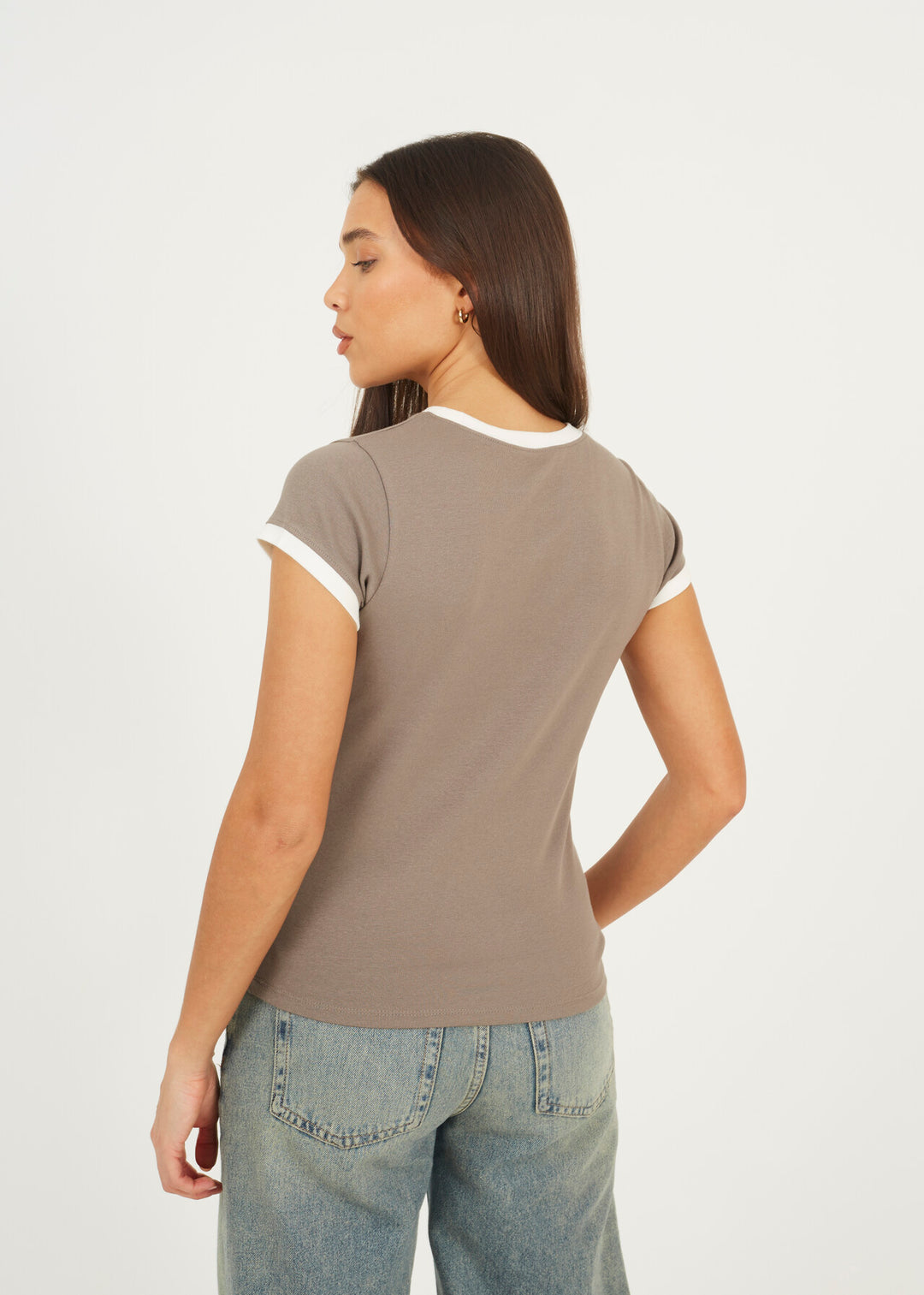 CONTRAST EDGE JERSEY T-SHIRT
