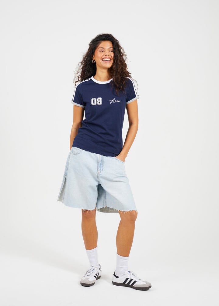 '08 AMOUR' CONTRAST T-SHIRT