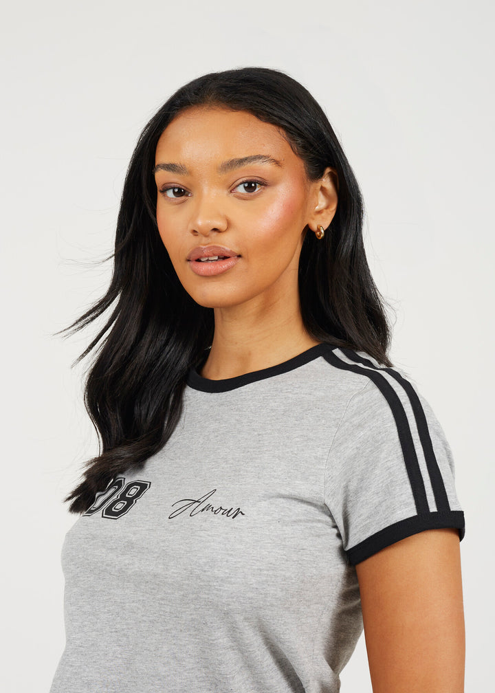 '08 AMOUR' CONTRAST T-SHIRT
