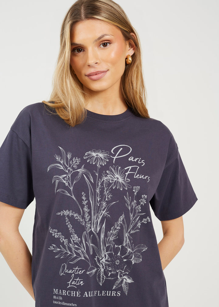 GRAPHIC T-SHIRT, CHARCOAL