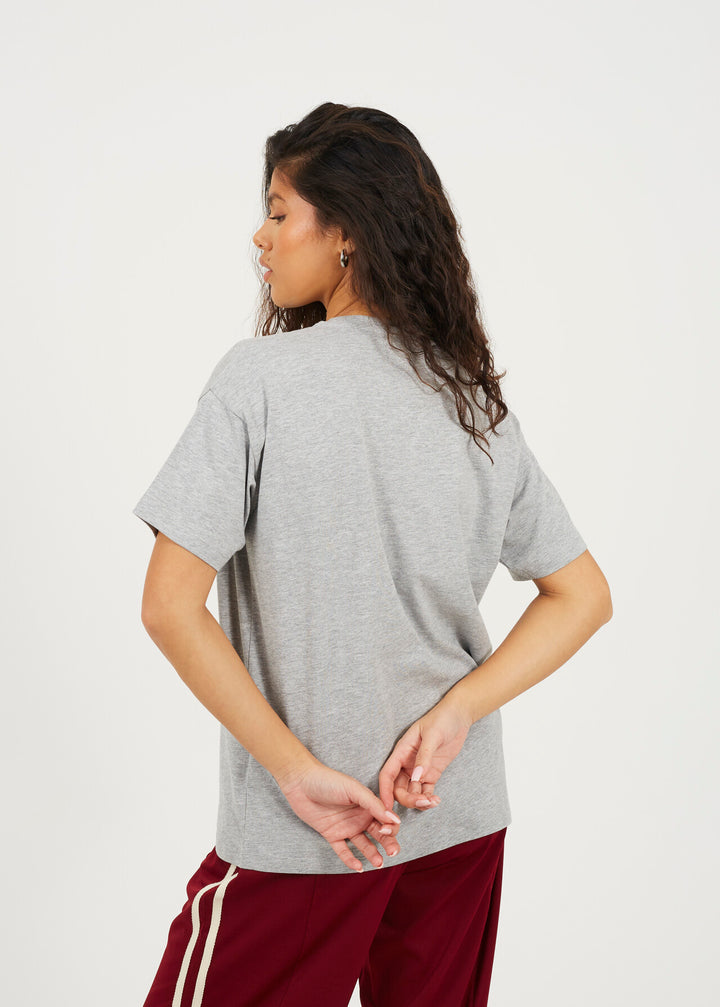 'PARIS' GRAPHIC RELAXED FIT T-SHIRT, DARK GREY MARL