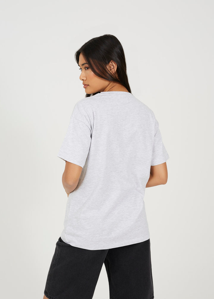 'BUFFALO' GRAPHIC RELAXED FIT T-SHIRT, SILVER GREY MARL