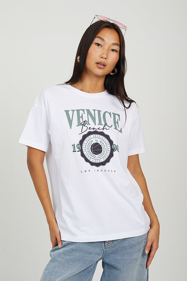VENICE BEACH OVERSIZED GRAPHIC T SHIRT