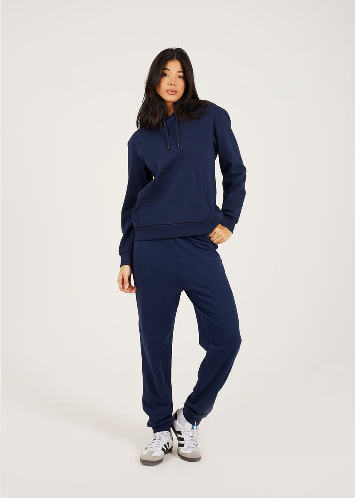 NAVY SKINNY DRAWCORD JOGGING BOTTOMS