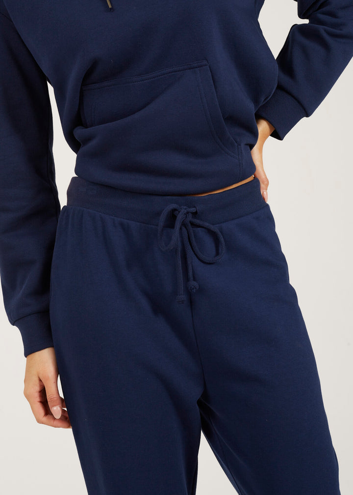 NAVY SKINNY DRAWCORD JOGGING BOTTOMS