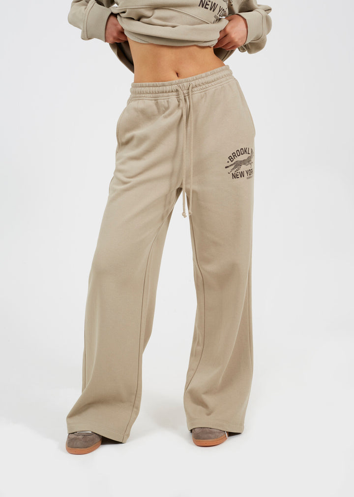 WIDE LEG PRINTED JOGGERS, CROCKERY