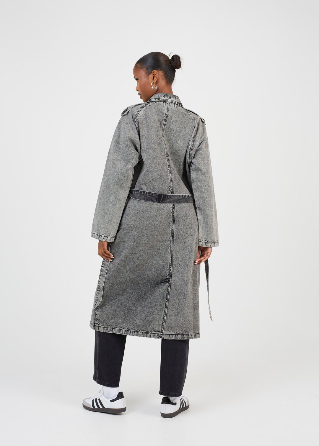 OVERSIZED DENIM OVERSIZED TRENCH COAT