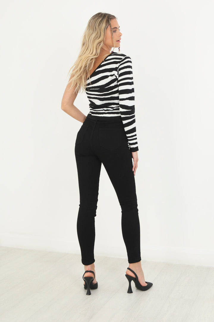 BLACK DENIM SKINNY FIT JEANS