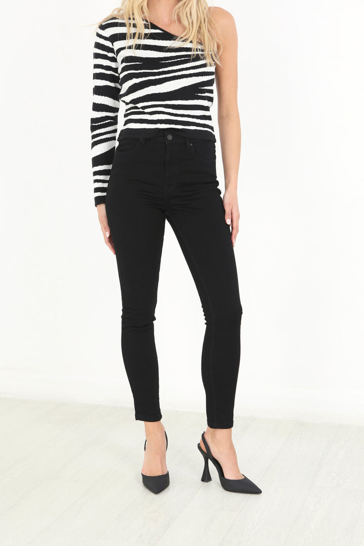 BLACK DENIM SKINNY FIT JEANS