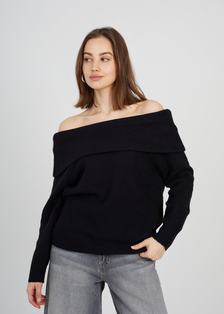BARDOT JUMPER, BLACK
