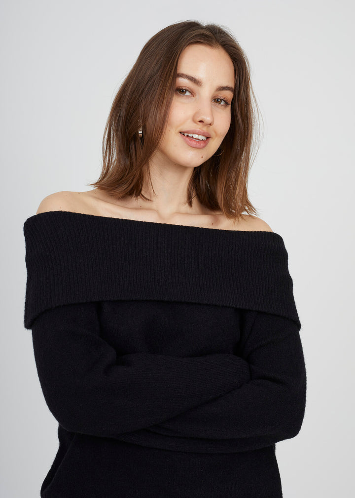 BARDOT JUMPER, BLACK
