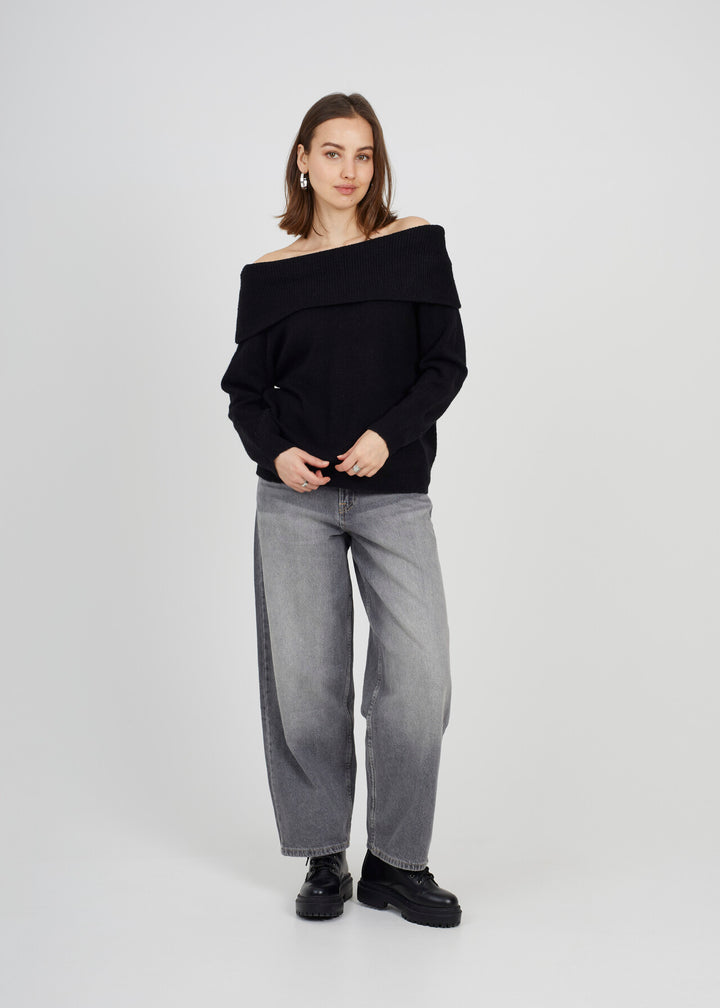 BARDOT JUMPER, BLACK