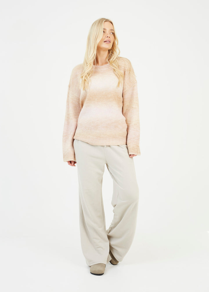 SPACE DYED CREW NECK JUMPER, PASTEL MIX