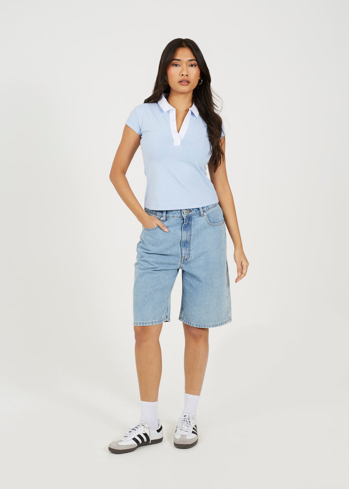 COLLARED JERSEY T-SHIRT