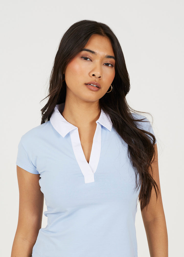 COLLARED JERSEY T-SHIRT