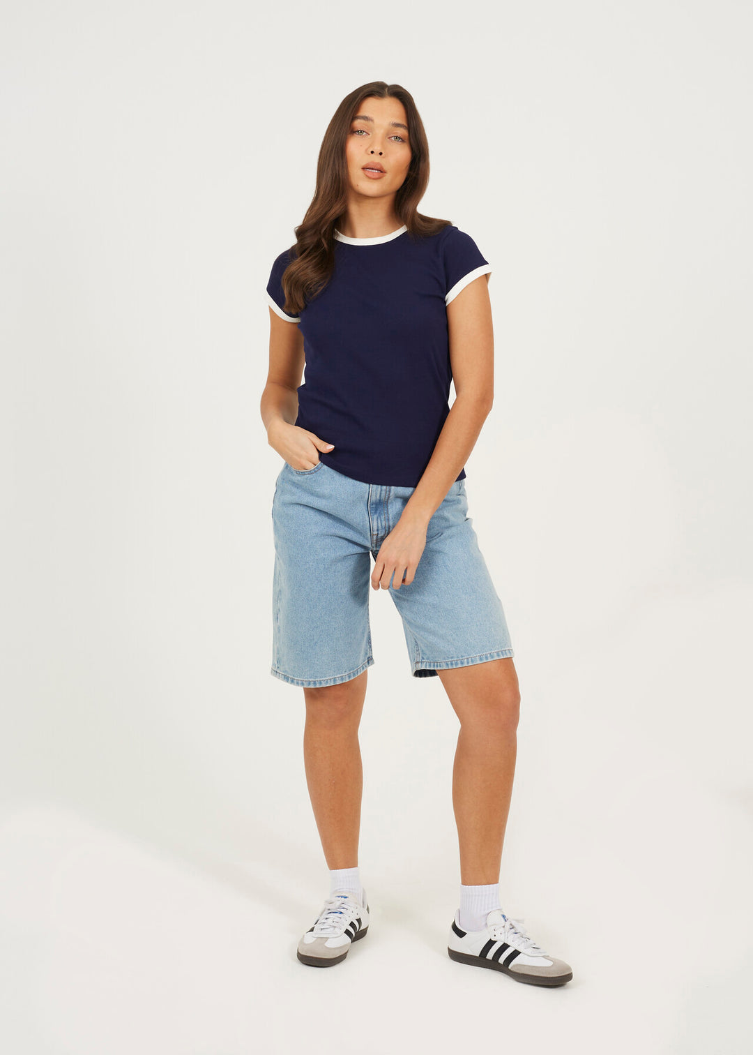 CONTRAST EDGE JERSEY T-SHIRT