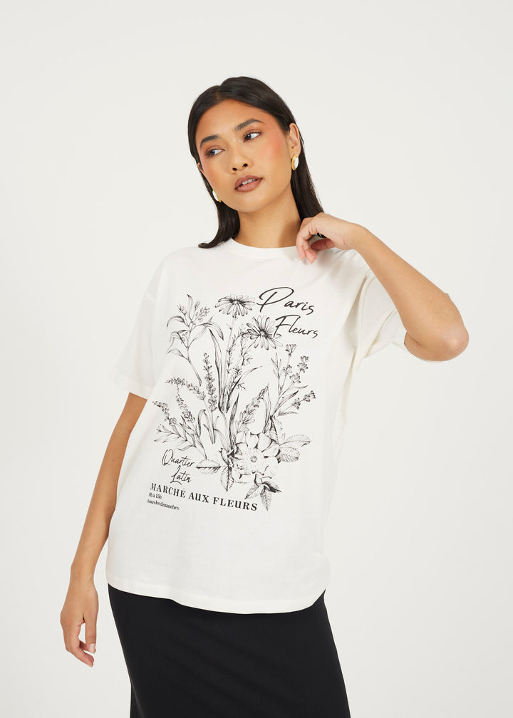 GRAPHIC T-SHIRT, CREAM