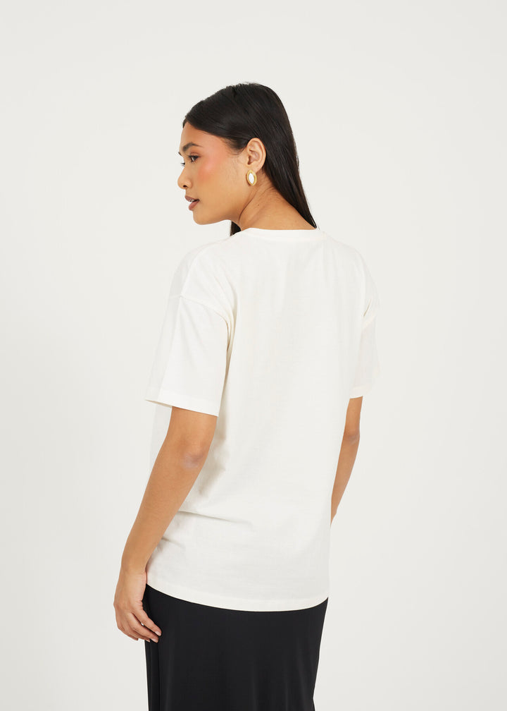 GRAPHIC T-SHIRT, CREAM