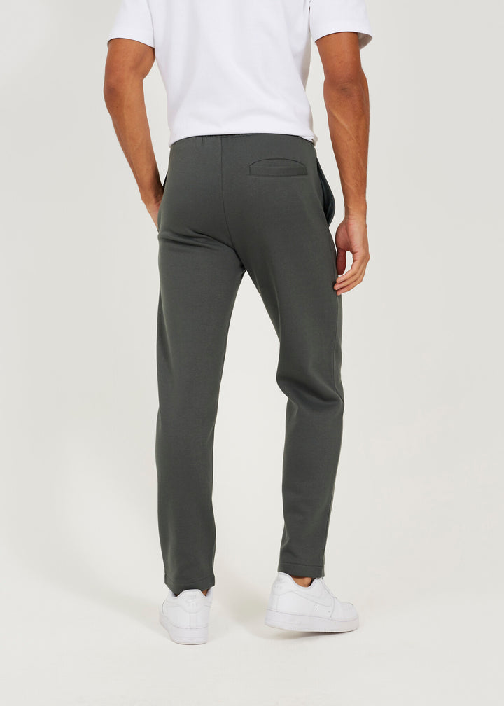 STRAIGHT LEG OPEN CUFF JOGGER, FOREST GREEN