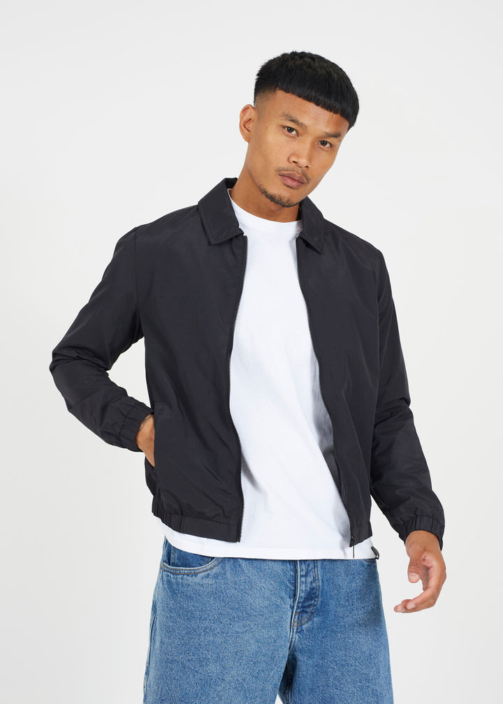 HARRINGTON ZIP THROUGH COLLARED JACKET