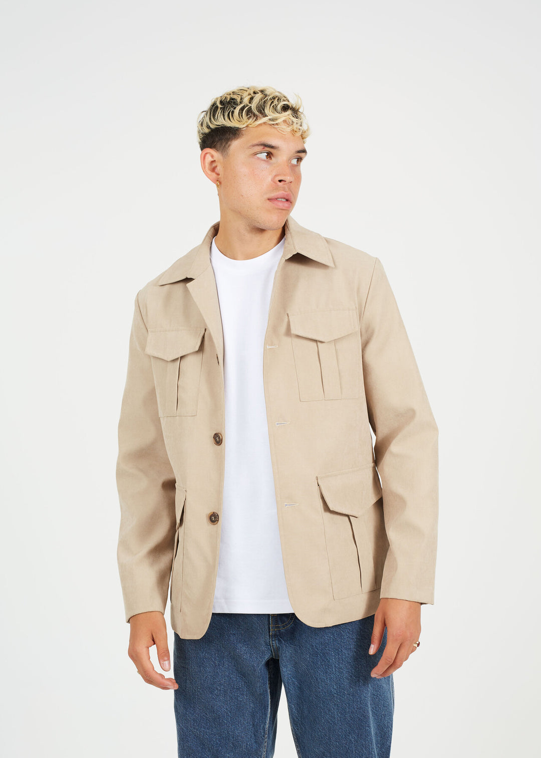 LIGHTWEIGHT SHACKET, STONE