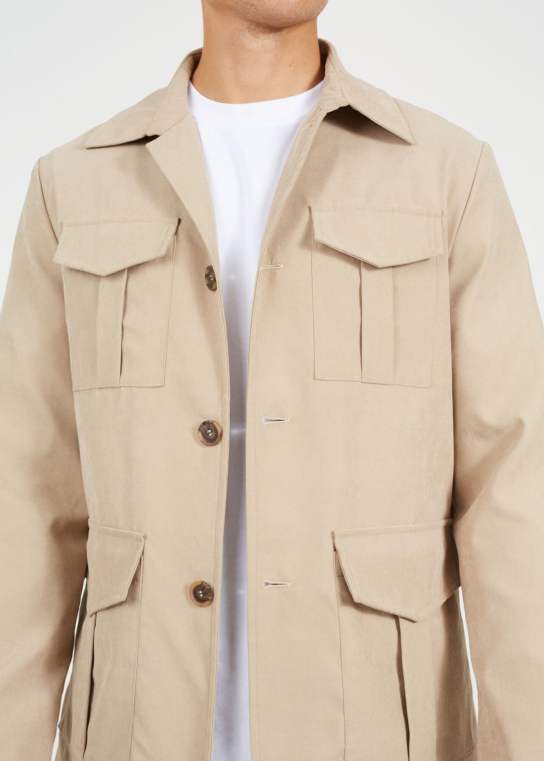LIGHTWEIGHT SHACKET, STONE