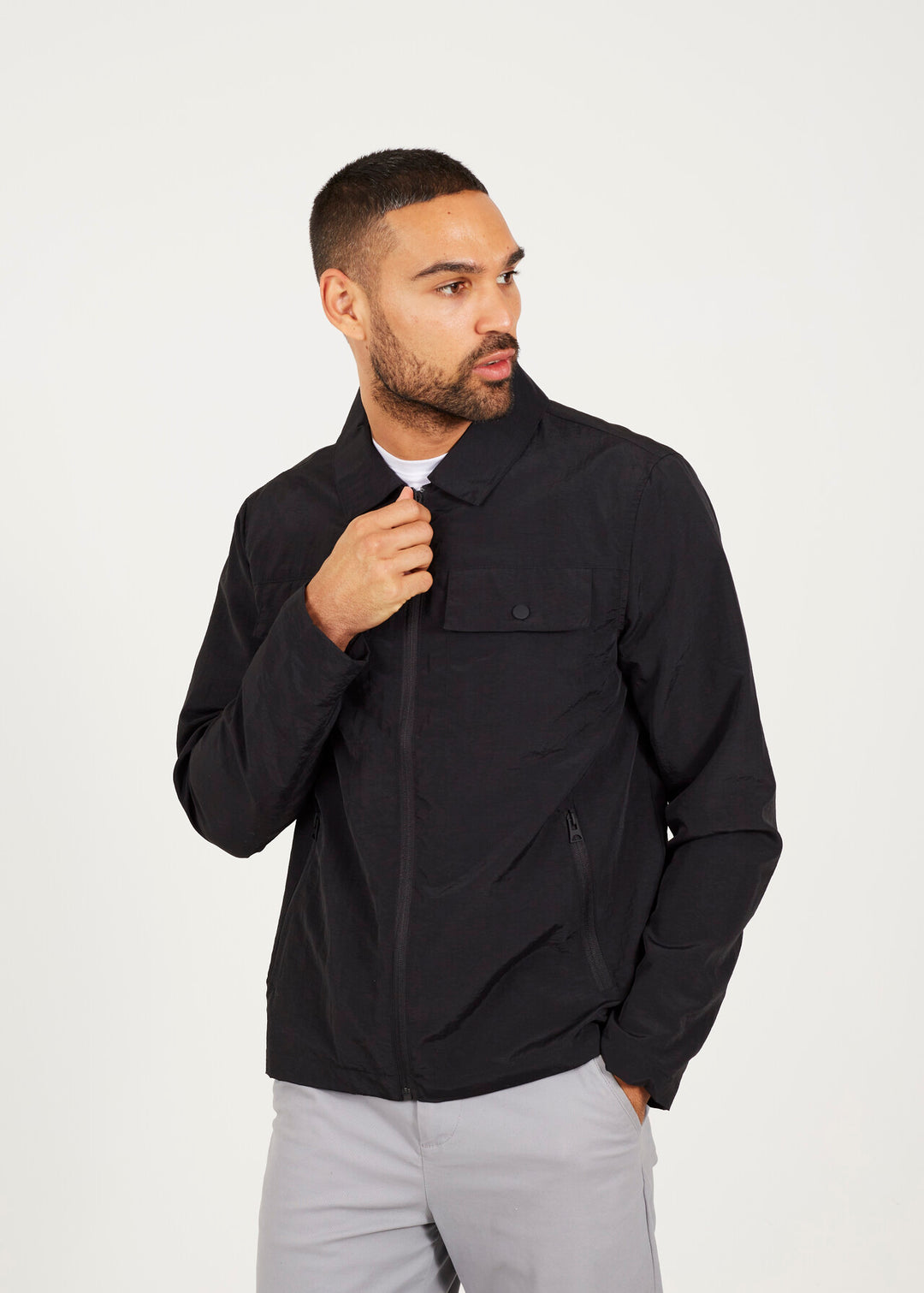 TECH ZIP JACKET, BLACK