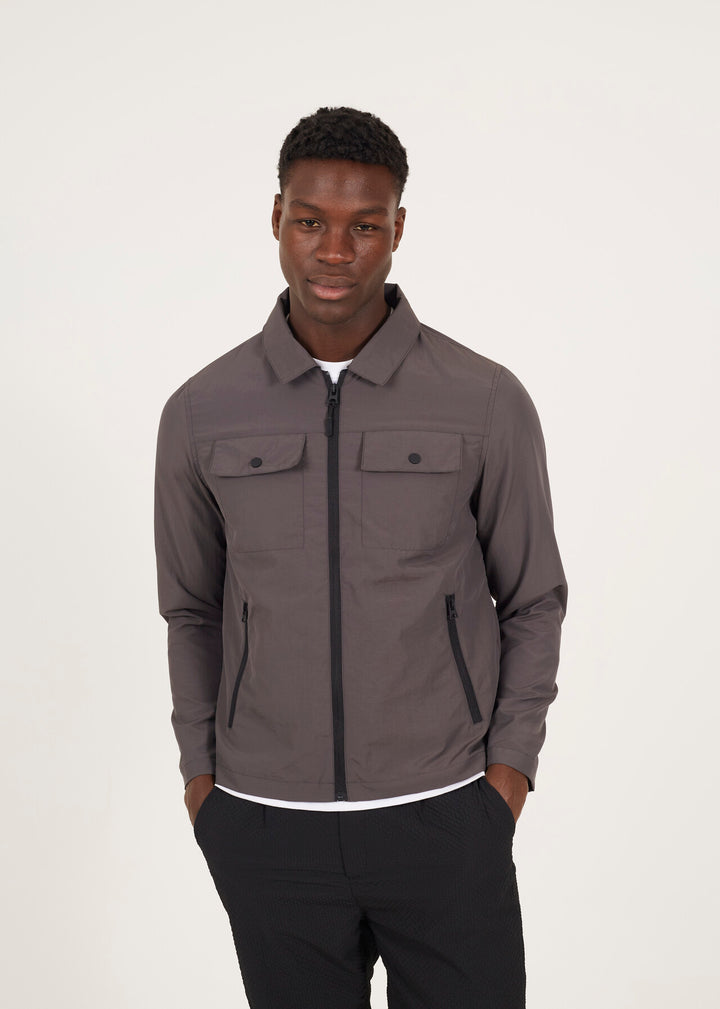 TECH ZIP JACKET, CHARCOAL