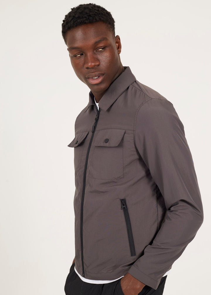 TECH ZIP JACKET, CHARCOAL