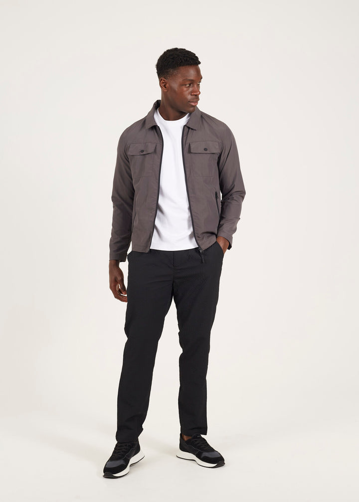 TECH ZIP JACKET, CHARCOAL