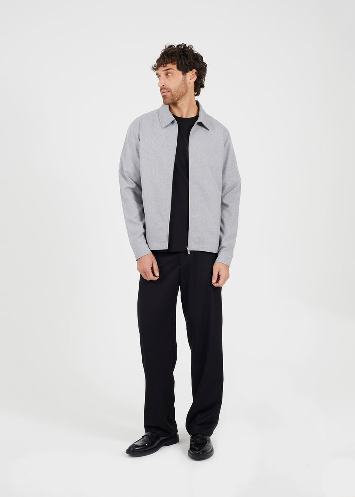 ZIP THROUGH COLLARED JACKET