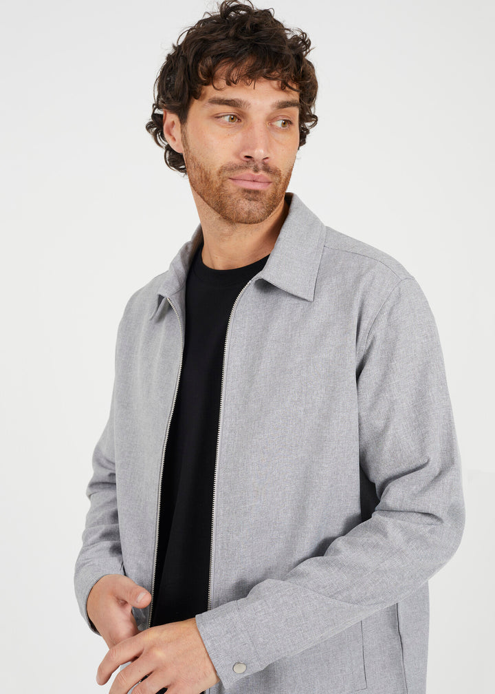 ZIP THROUGH COLLARED JACKET