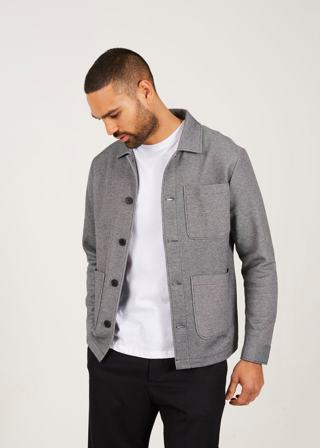 BUTTON DOWN COLLARED SHACKET