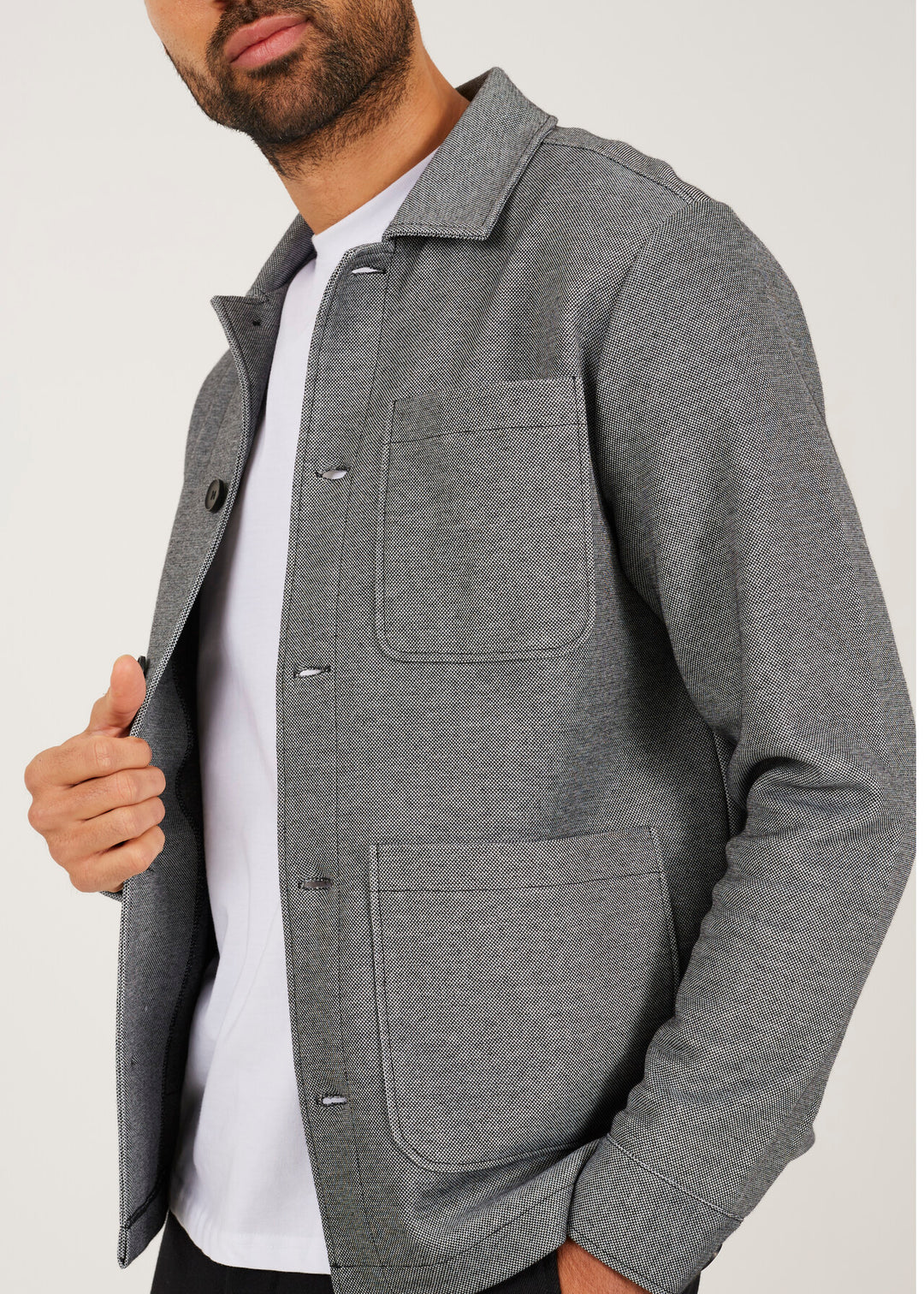 BUTTON DOWN COLLARED SHACKET