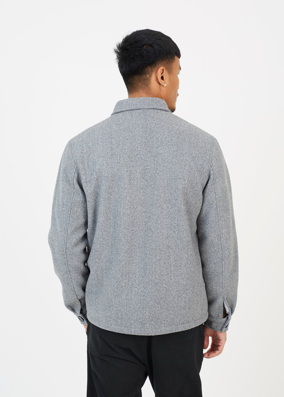 FAUX WOOL BUTTON THROUGH SHACKET