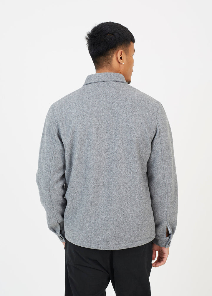 FAUX WOOL BUTTON THROUGH SHACKET