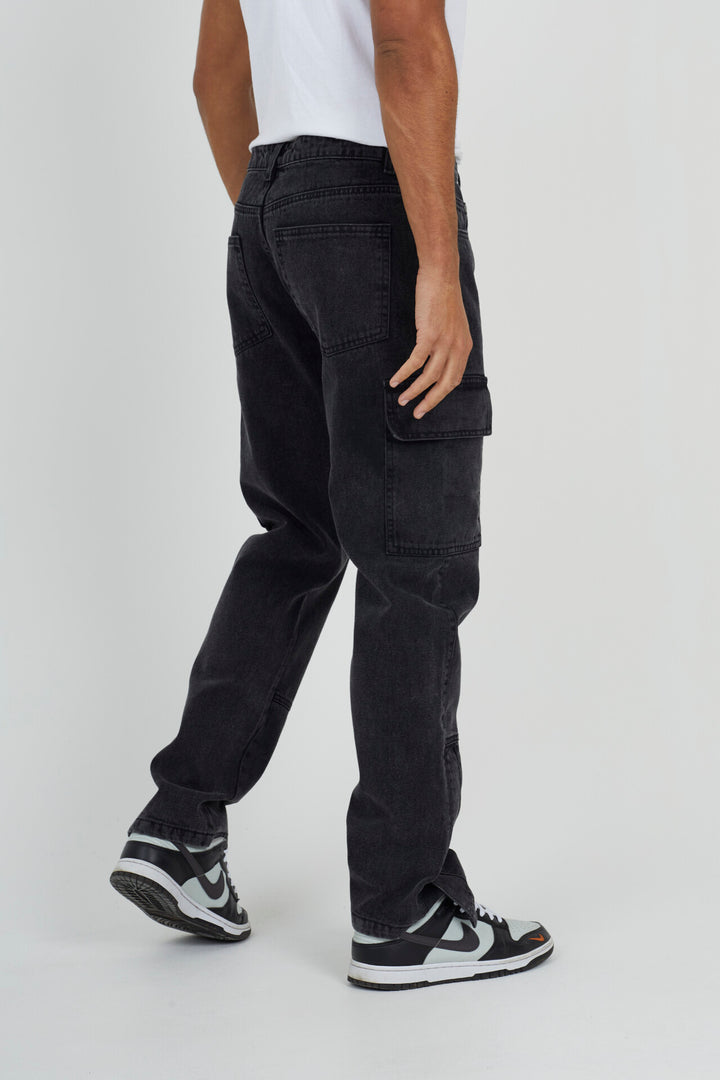 CARGO STYLE JEAN, CHARCOAL WASH