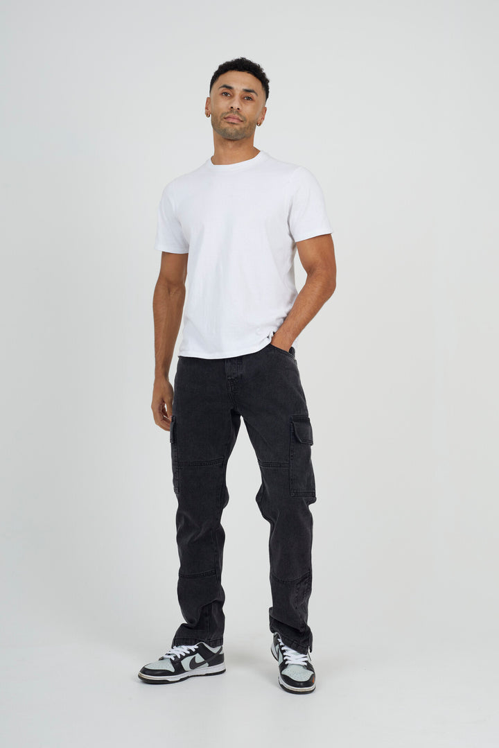 CARGO STYLE JEAN, CHARCOAL WASH