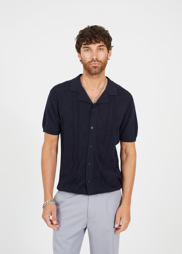 REVERE KNITTED POLO NECK