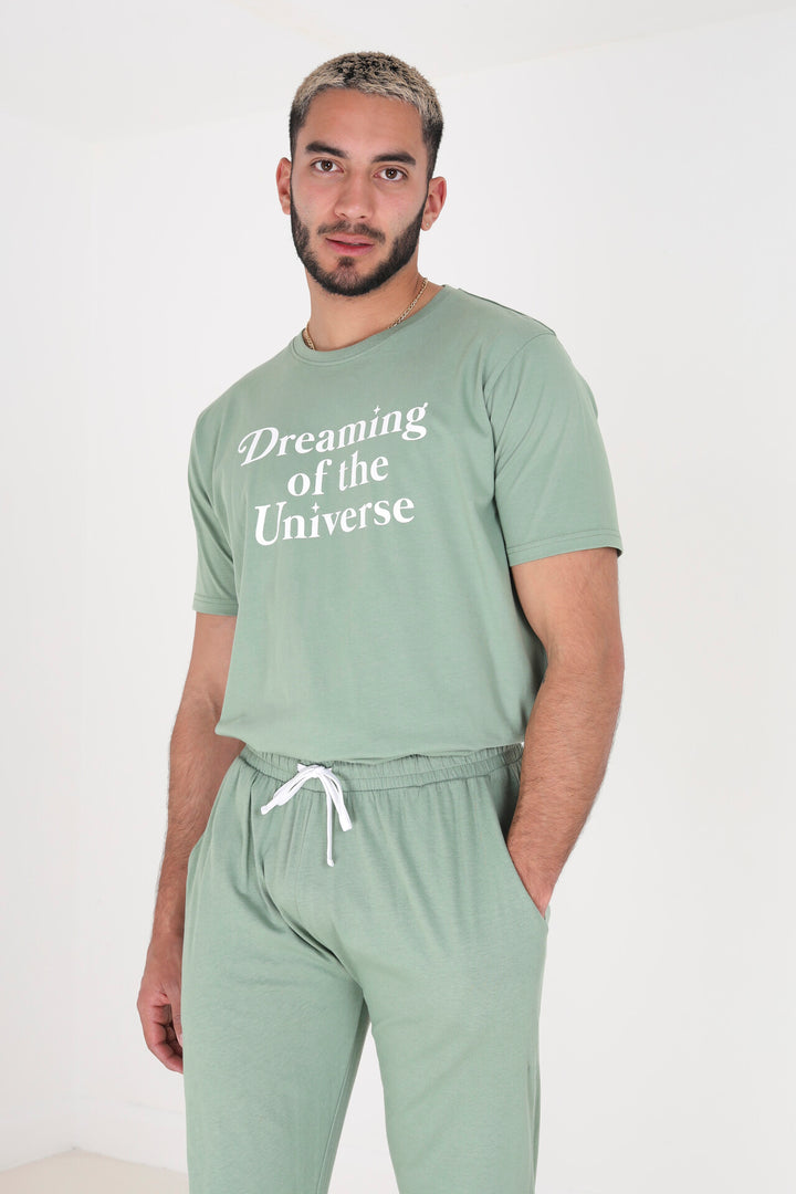 DARK SAGE 'DREAMING OF THE UNIVERSE' SLOGAN PYJAMAS