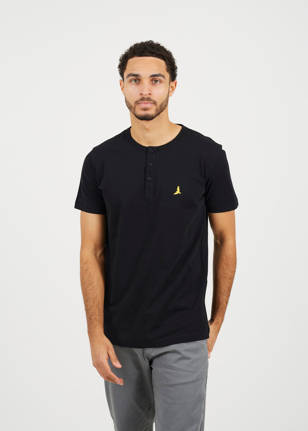 MULTIPACK BIRD EMBROIDERED 3 BUTTON T-SHIRT