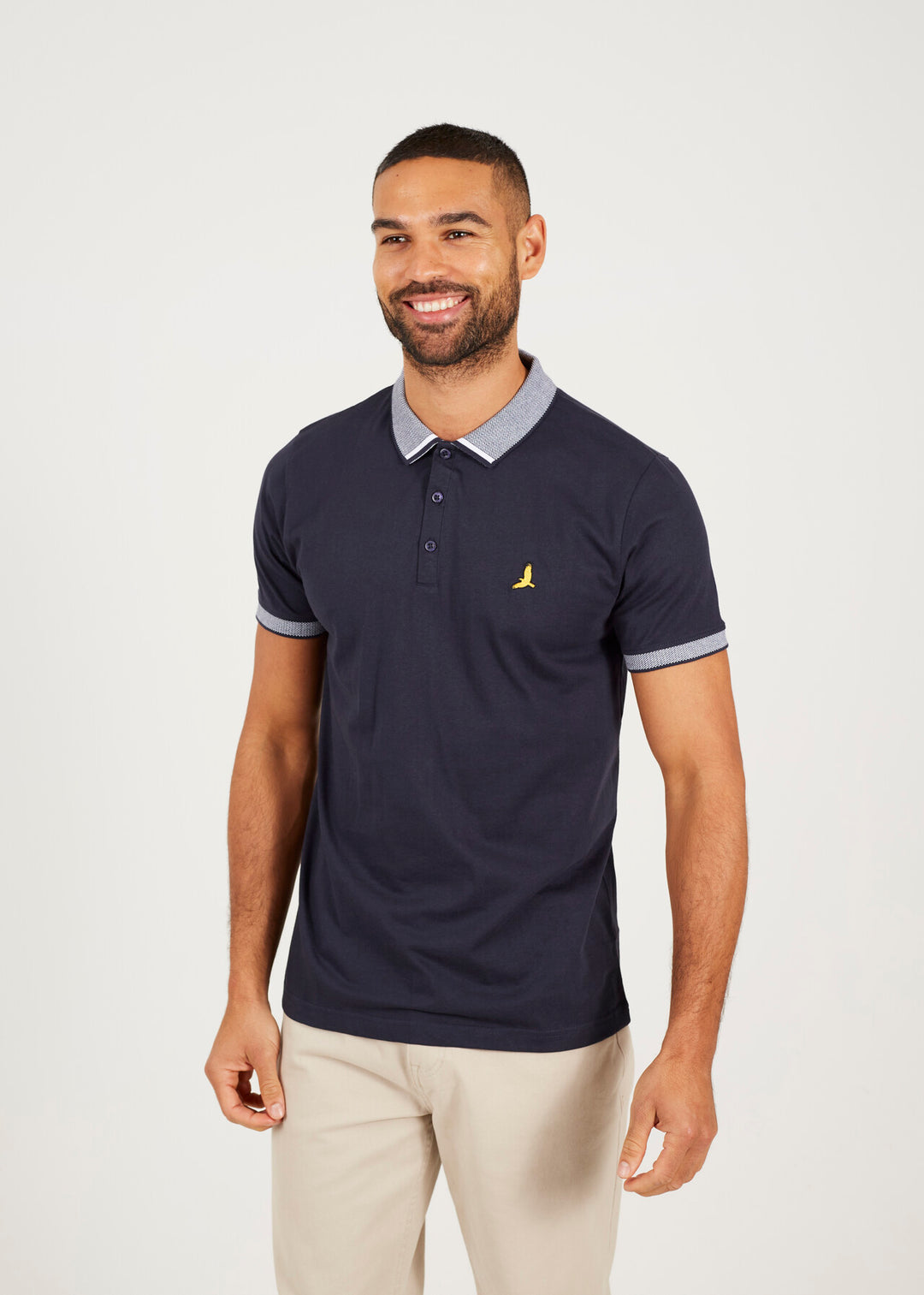 2 PACK JACQUARD COLLAR EMBROIDERED POLO SHIRT