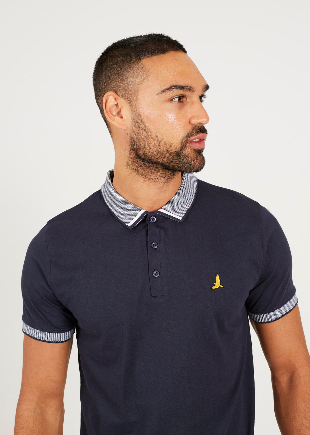 2 PACK JACQUARD COLLAR EMBROIDERED POLO SHIRT