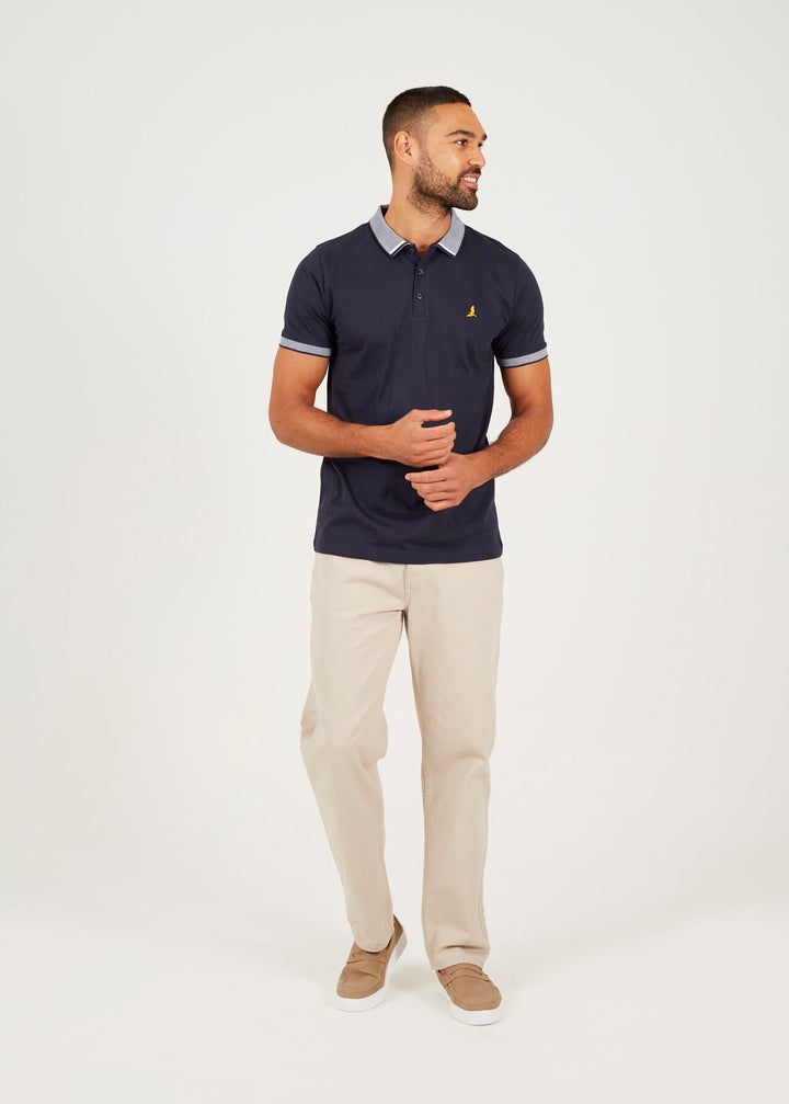 2 PACK JACQUARD COLLAR EMBROIDERED POLO SHIRT