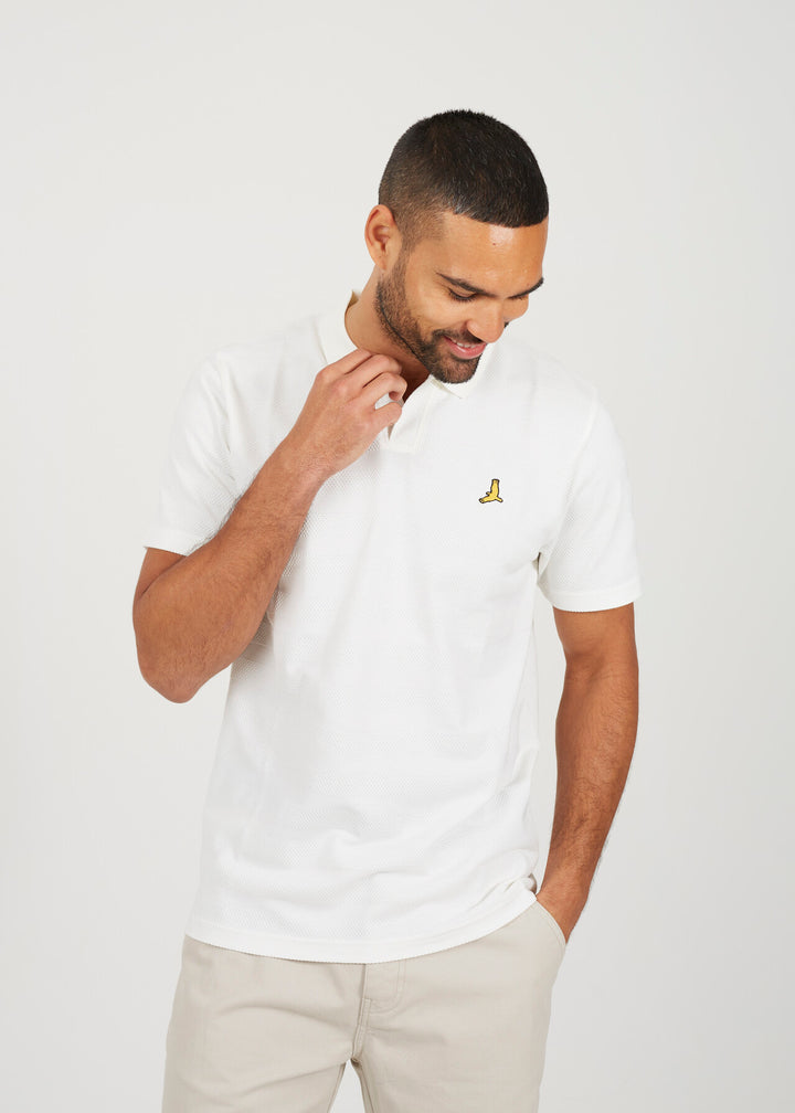 EMBROIDERED V-NECK POLO SHIRT