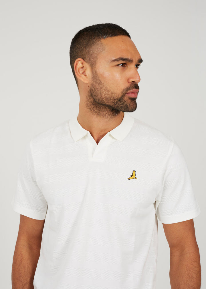 EMBROIDERED V-NECK POLO SHIRT